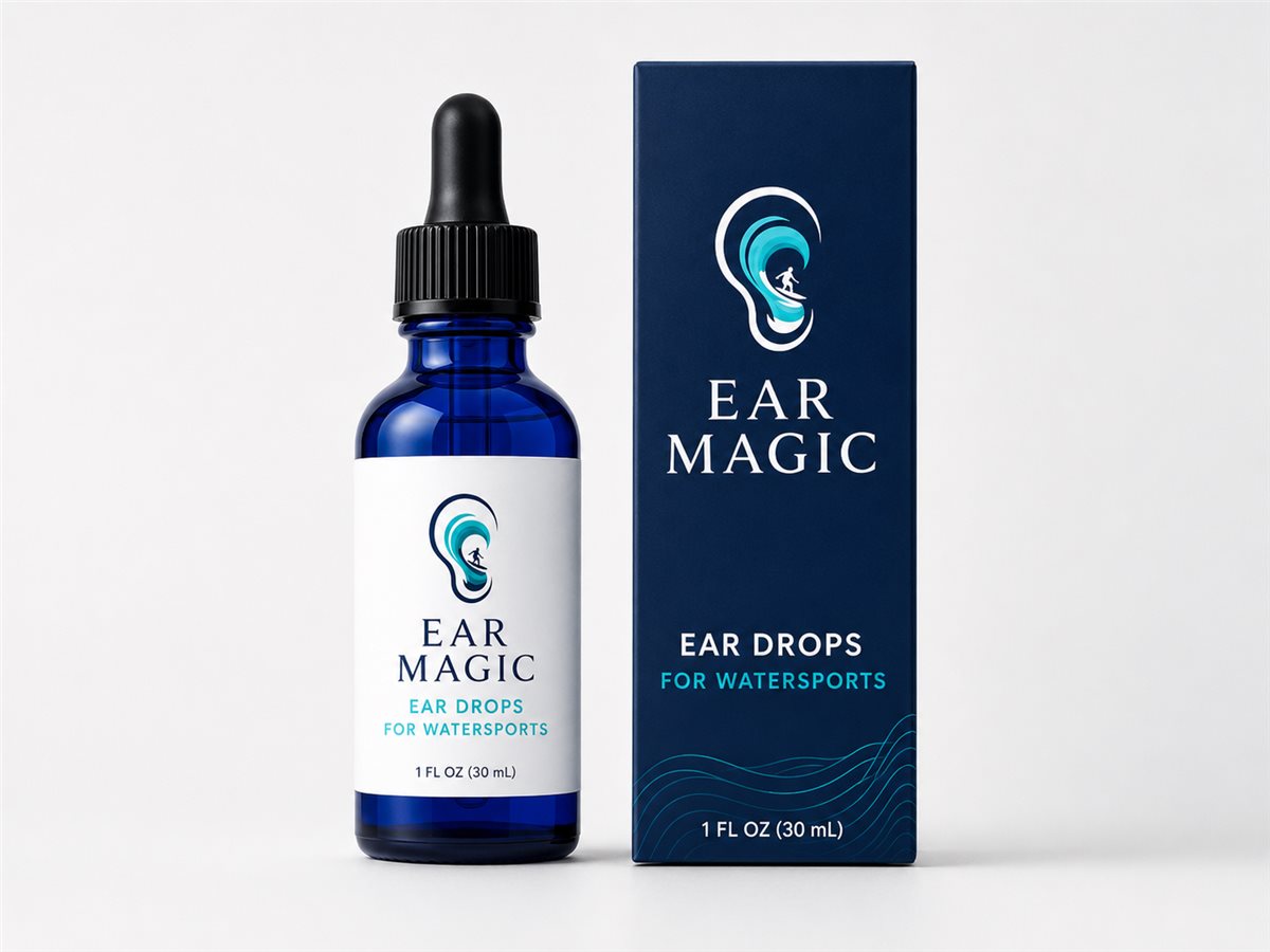 Ear Magic Ear Drops, a 1 FL OZ dropper bottle and packaging